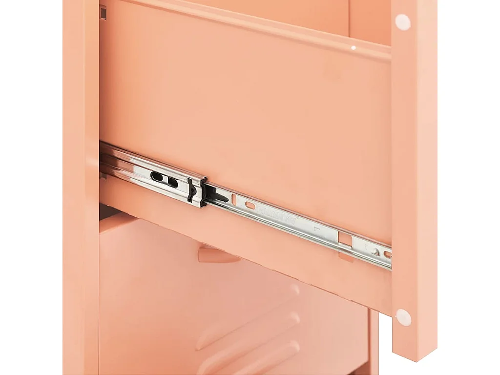 Armoire de rangement Rose 42,5x35x101,5 Acier 2