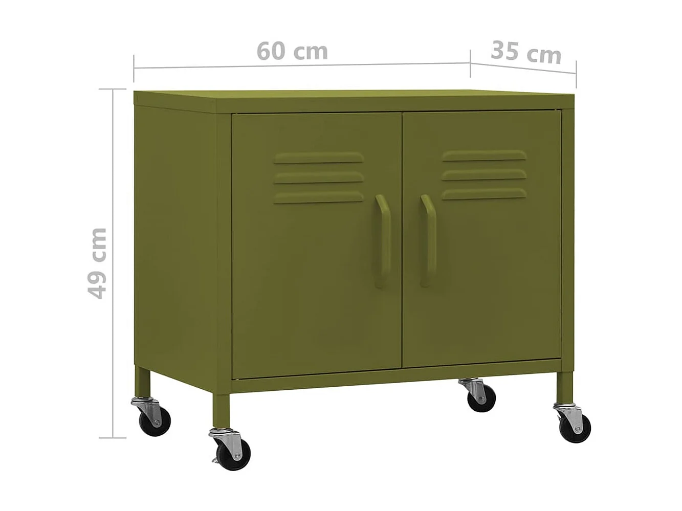 Armoire de rangement Vert olive 60x35x49 Acier