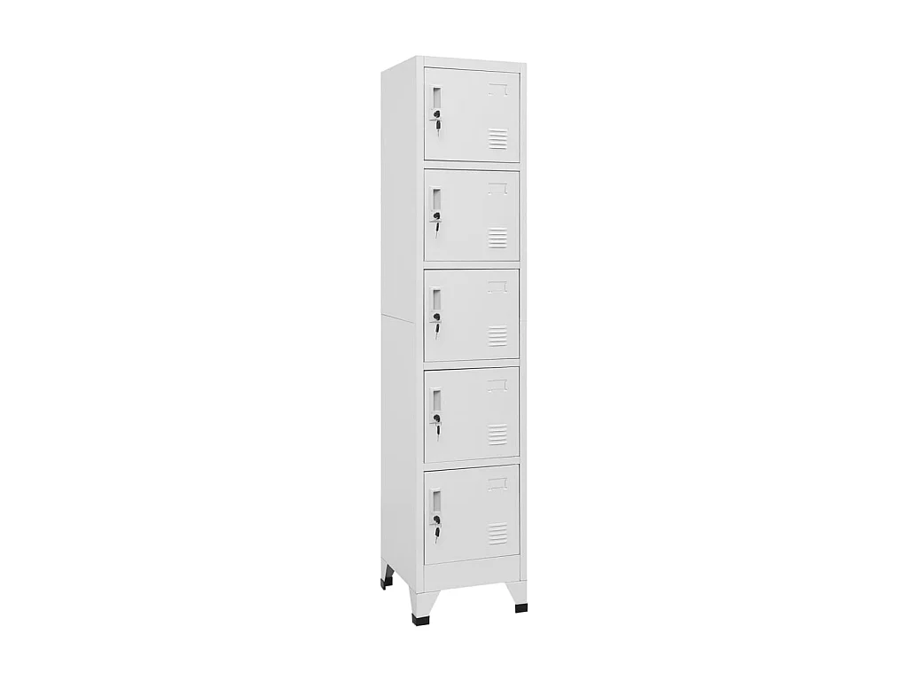 Armoire à casiers Blanc 38x40x180 Acier 3