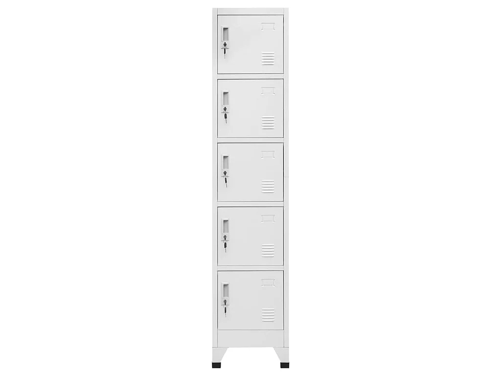 Armoire à casiers Blanc 38x40x180 Acier 3