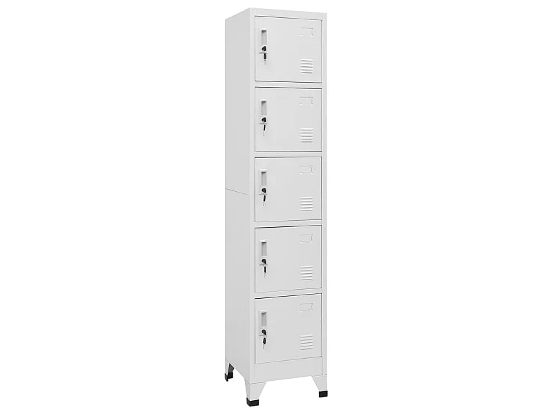 Armoire à casiers Blanc 38x40x180 Acier 3