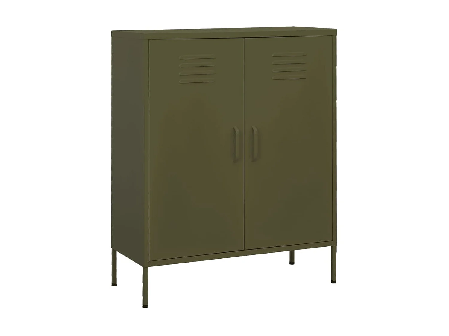 Armoire de rangement Vert olive 80x35x101,5 Acier 4