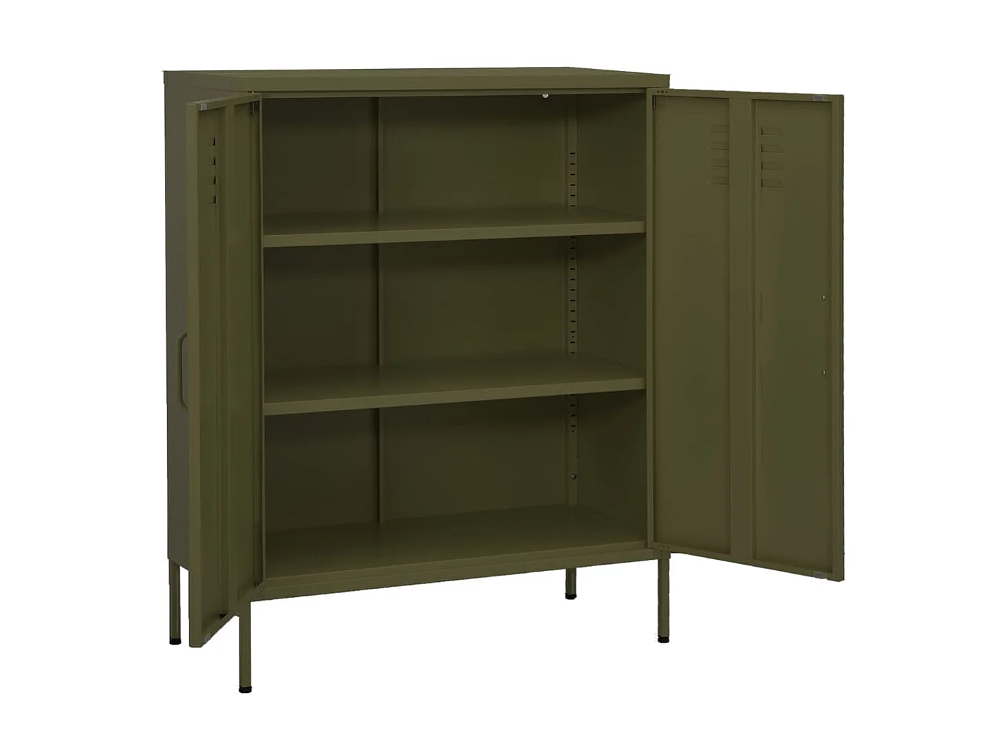 Armoire de rangement Vert olive 80x35x101,5 Acier 4