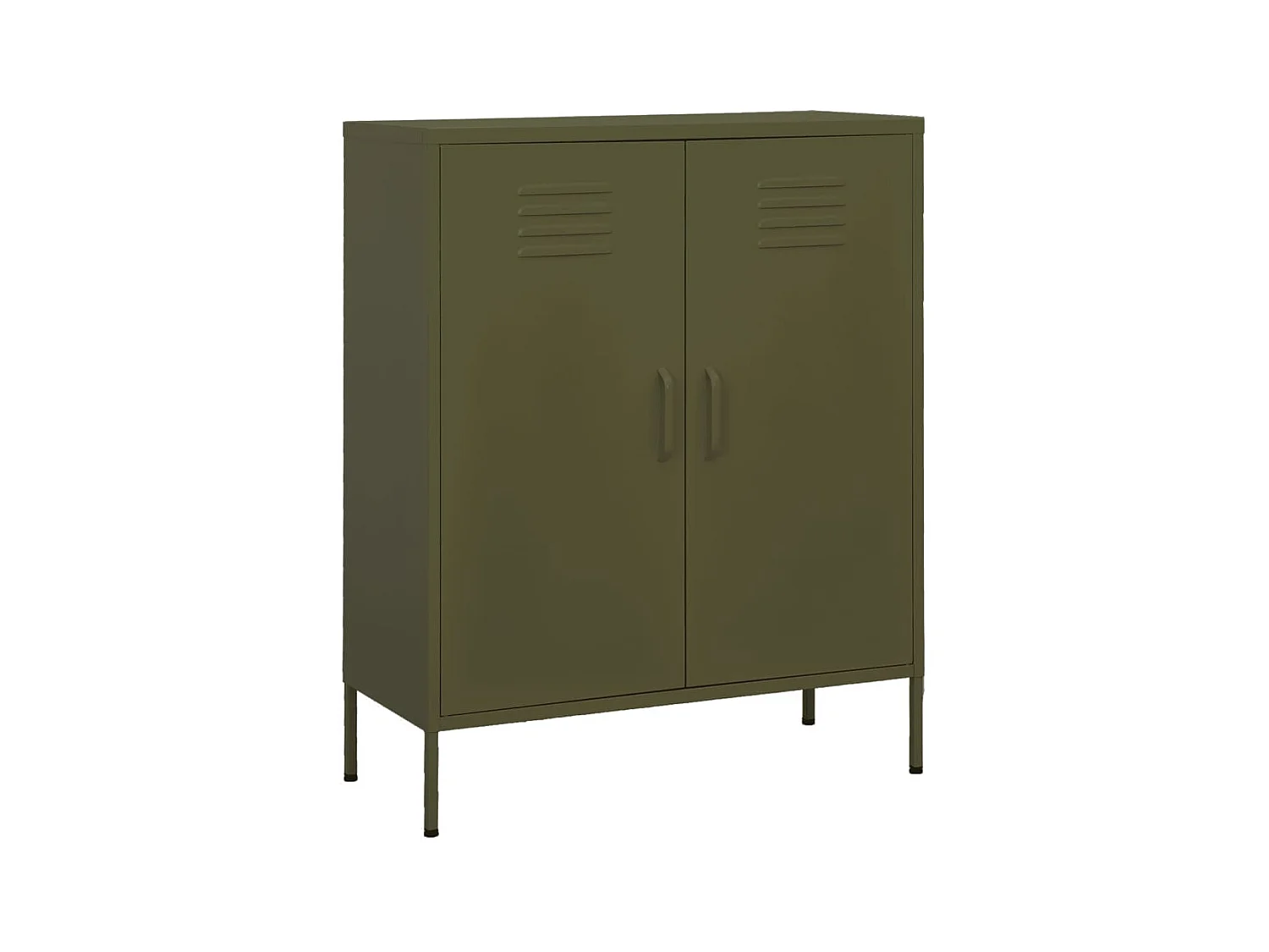 Armoire de rangement Vert olive 80x35x101,5 Acier 4