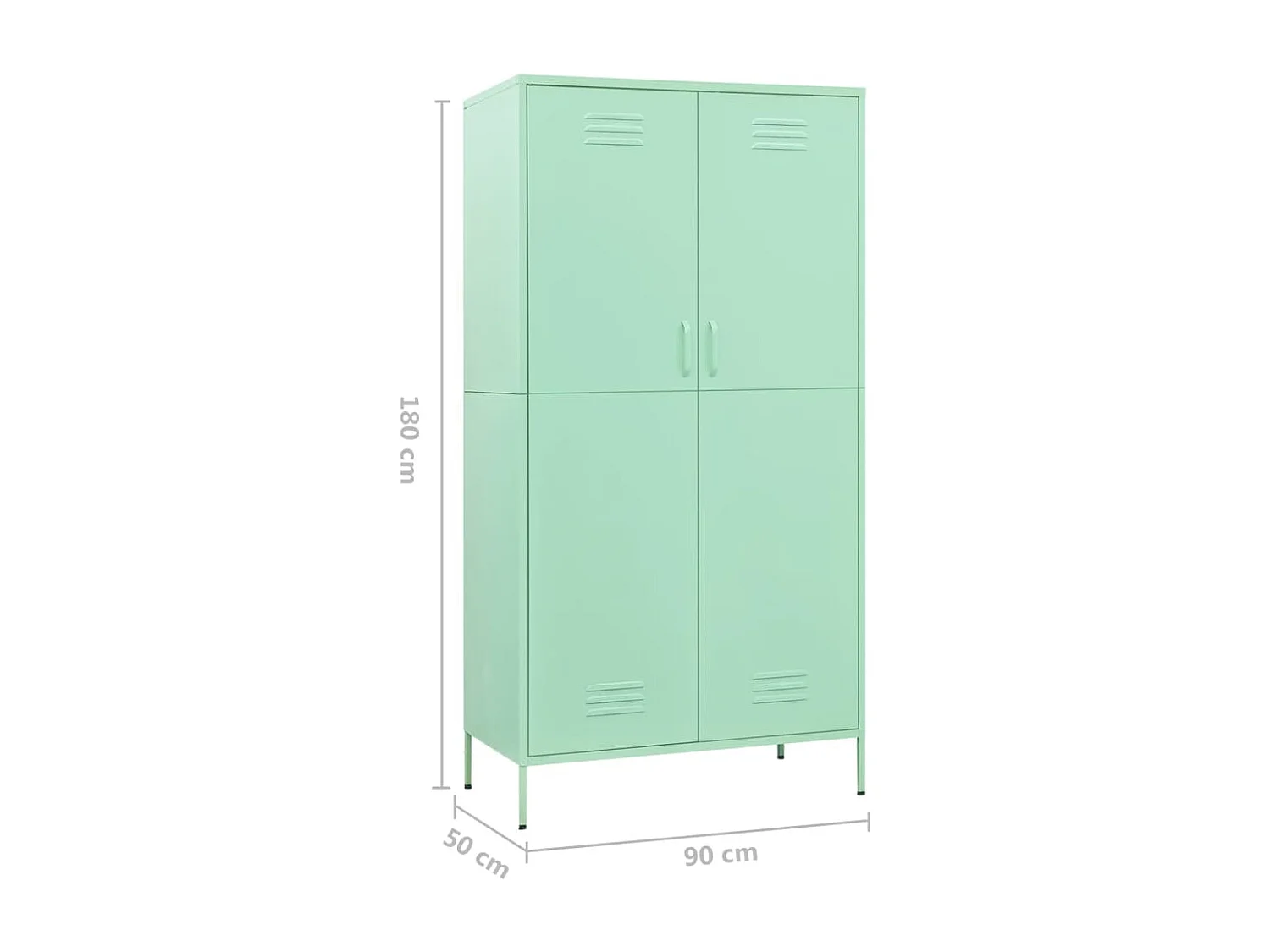 Armoire Vert menthe 90x50x180 Acier