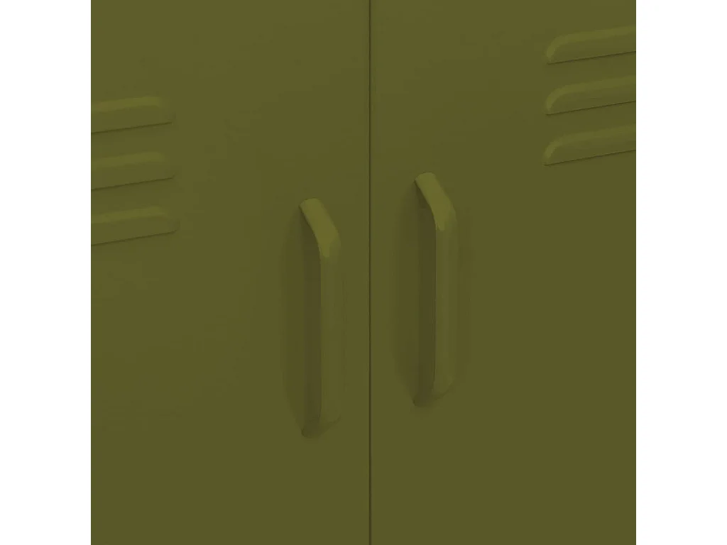 Armoire de rangement Vert olive 80x35x101,5 Acier 3