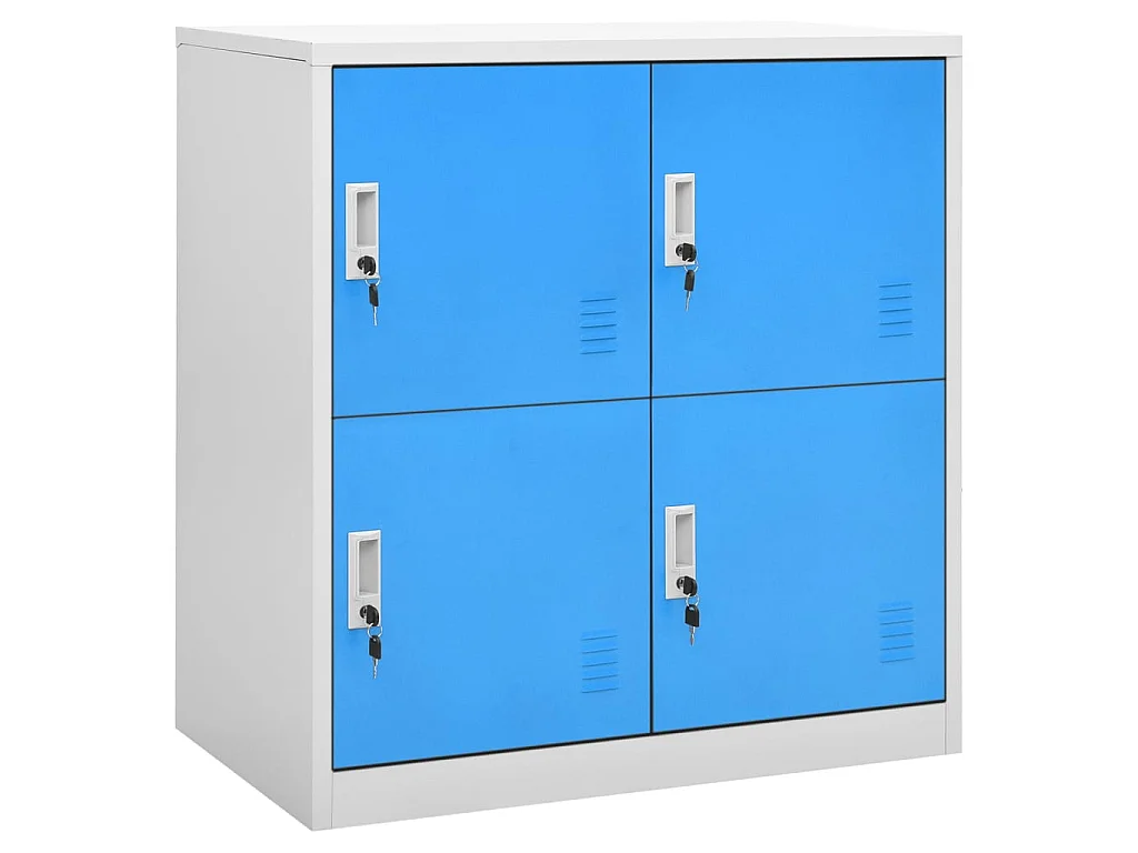 Lockerkasten 5 st 90x45x92,5 cm staal lichtgrijs en blauw