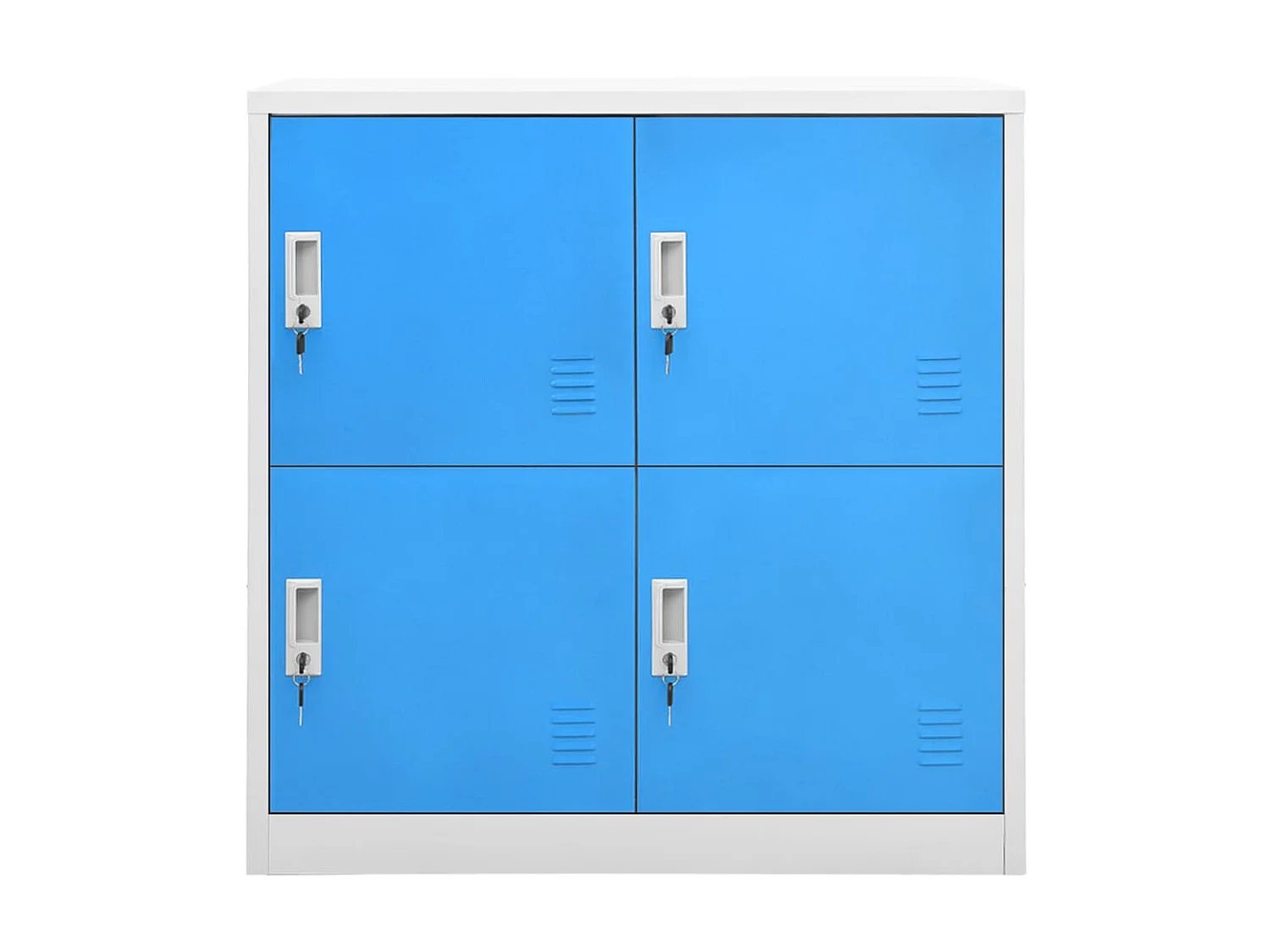 Lockerkasten 5 st 90x45x92,5 cm staal lichtgrijs en blauw