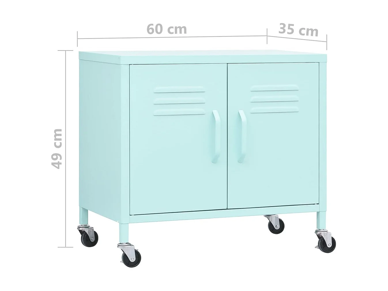 Armoire de rangement Vert menthe 60x35x49 Acier
