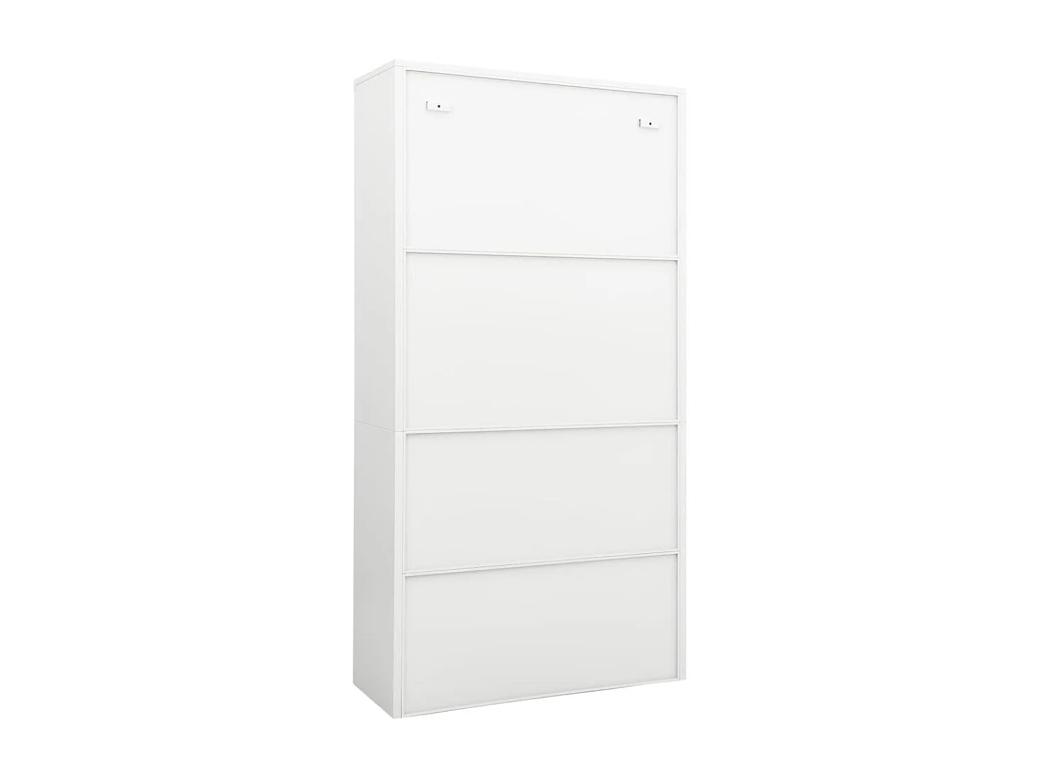 Armoire de bureau Blanc 90x40x180 Acier 4
