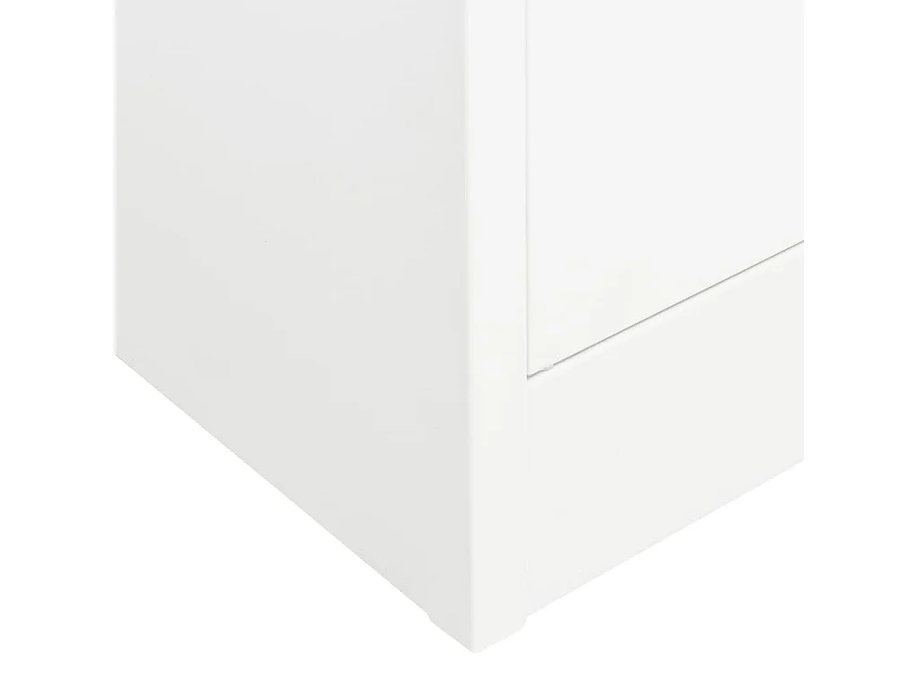 Armoire de bureau Blanc 90x40x180 Acier 4