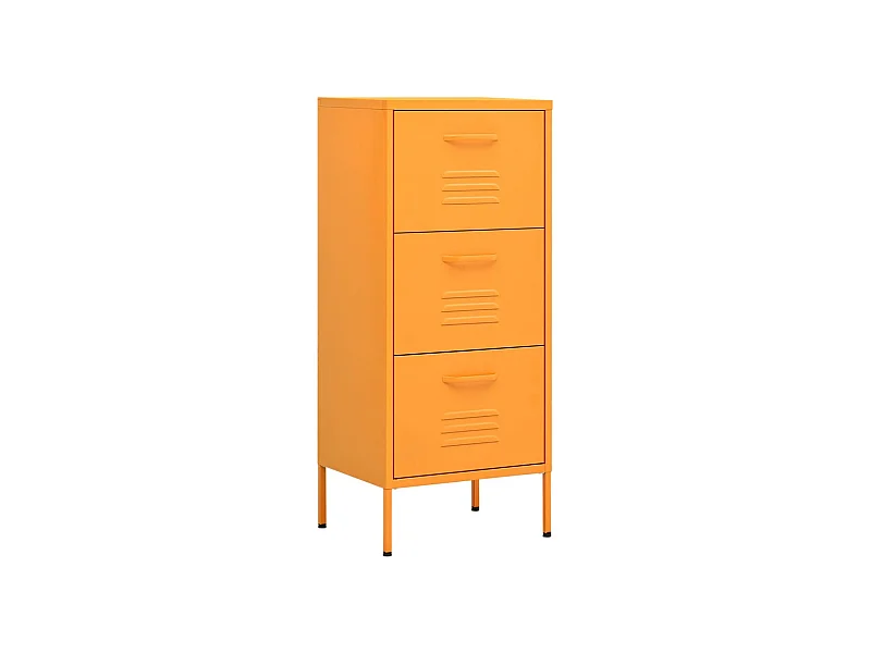Armoire de rangement Jaune moutarde 42,5x35x101,5 Acier 2
