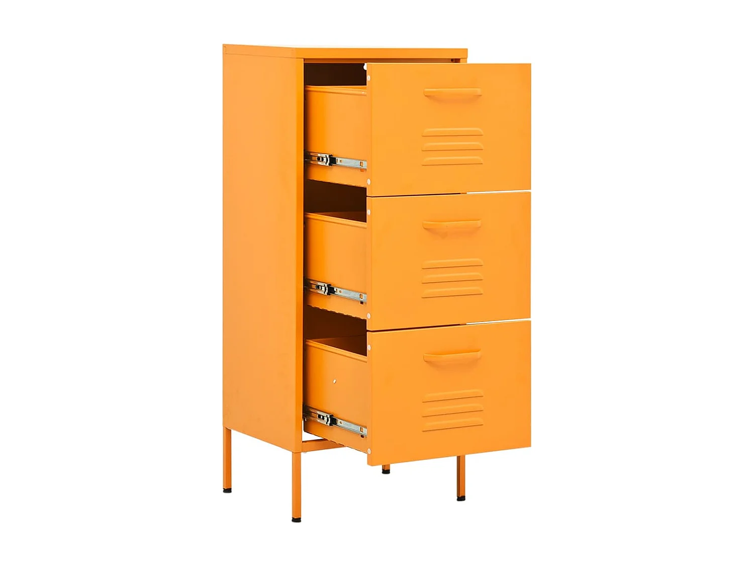 Armoire de rangement Jaune moutarde 42,5x35x101,5 Acier 2