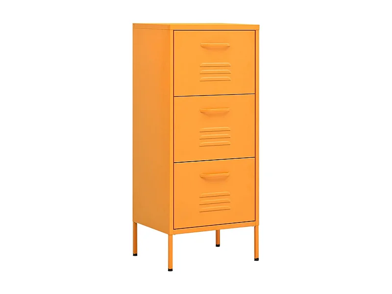 Armoire de rangement Jaune moutarde 42,5x35x101,5 Acier 2