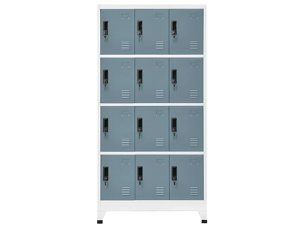 Armoire à casiers Gris clair et gris foncé 90x45x180 Acier 3