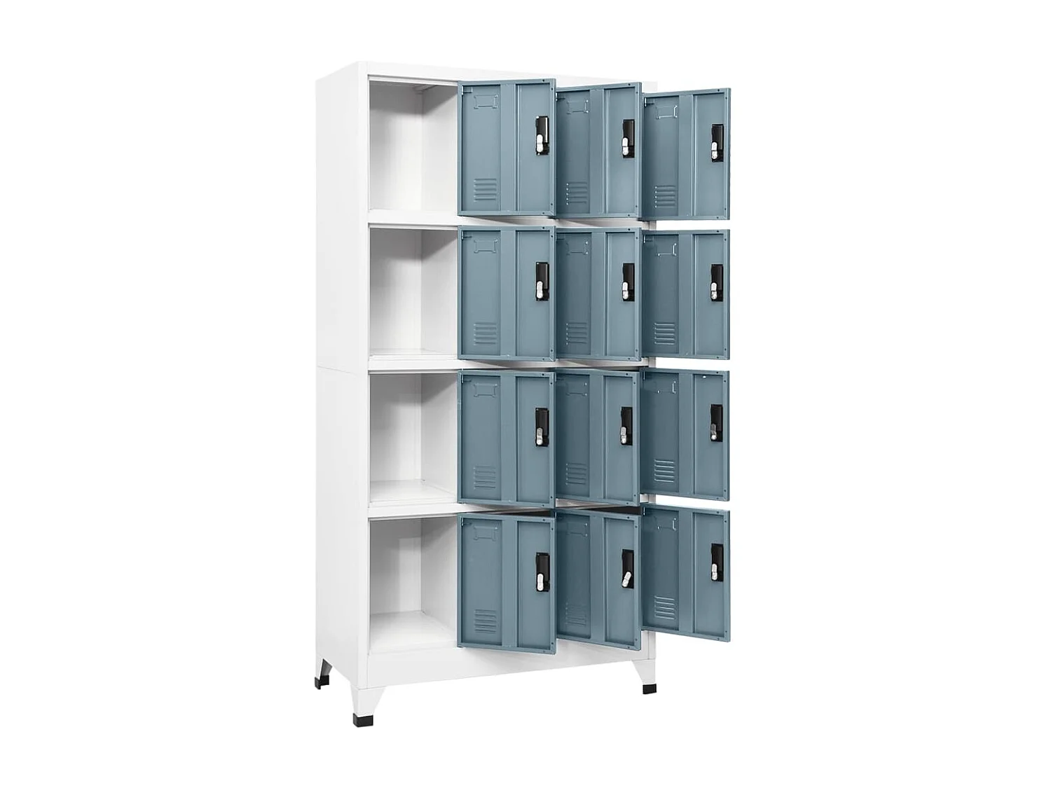 Armoire à casiers Gris clair et gris foncé 90x45x180 Acier 3