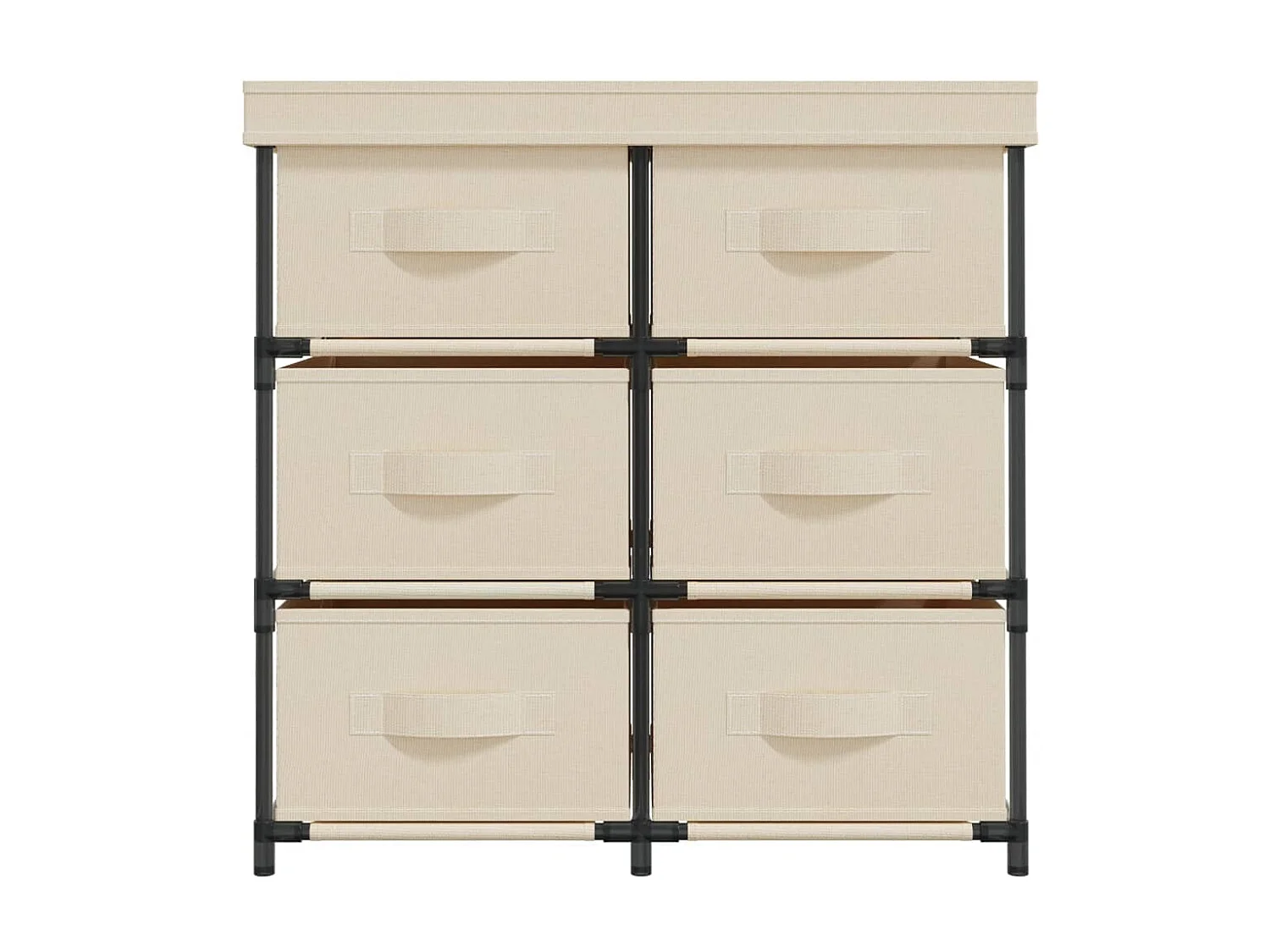 Armoire de rangement avec 6 tiroirs 55x29x55 Crème Acier