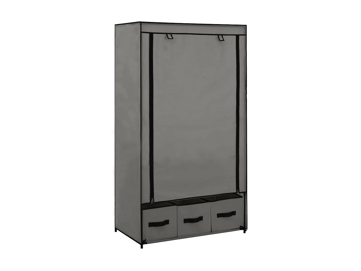 Garde-robe Gris 87 x 49x159 Tissu
