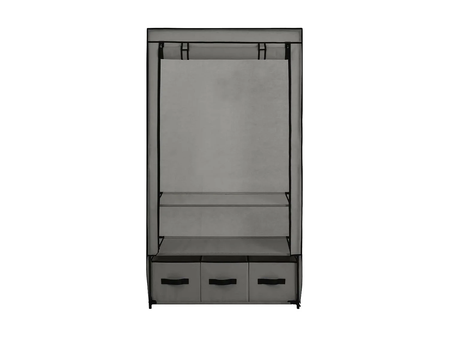 Garde-robe Gris 87 x 49x159 Tissu