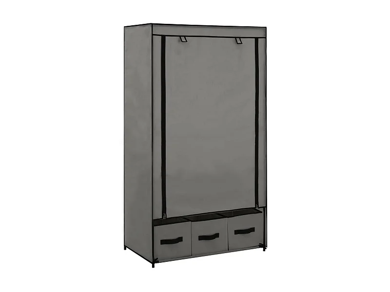 Garde-robe Gris 87 x 49x159 Tissu