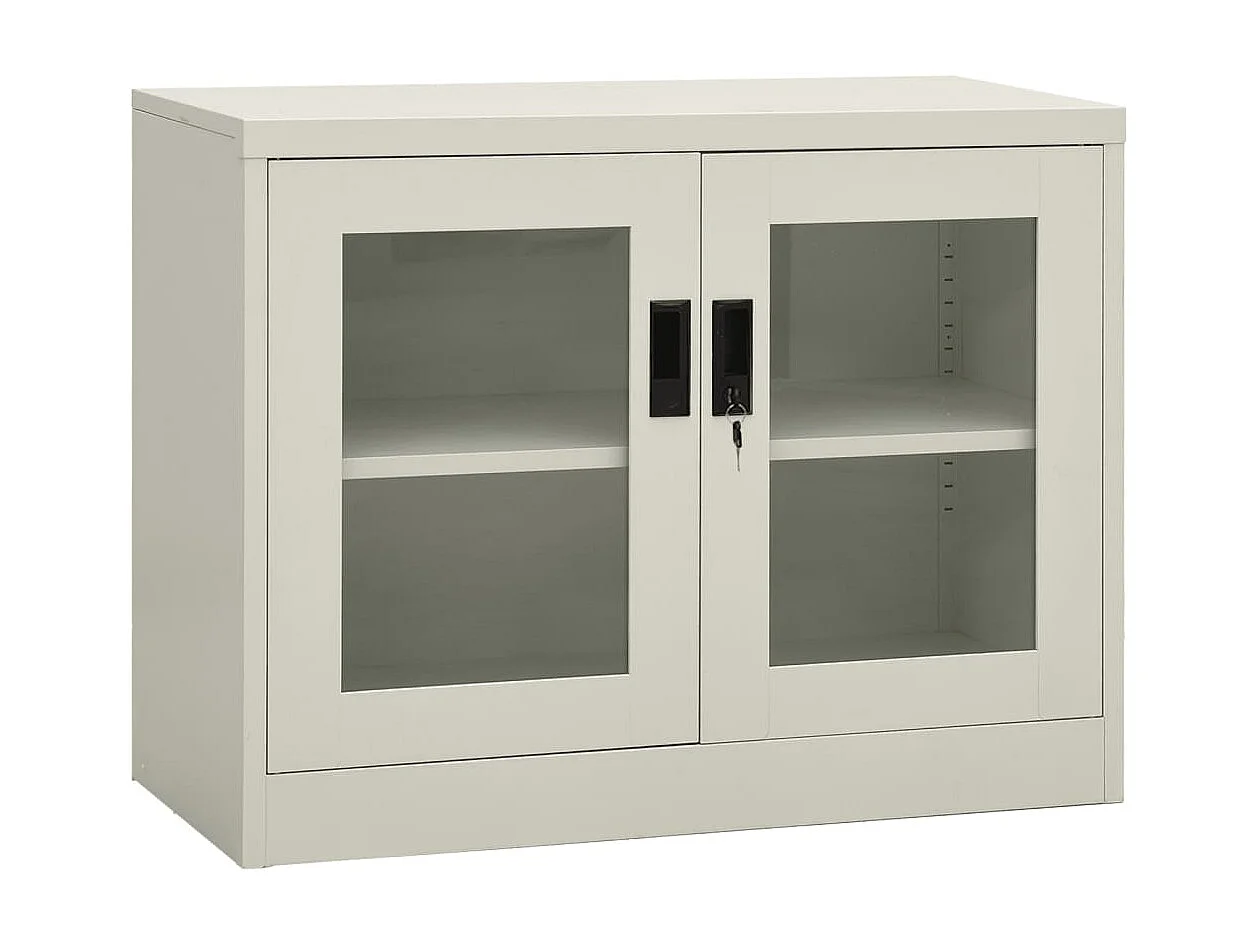 Armoire de bureau Gris clair 90x40x70 Acier