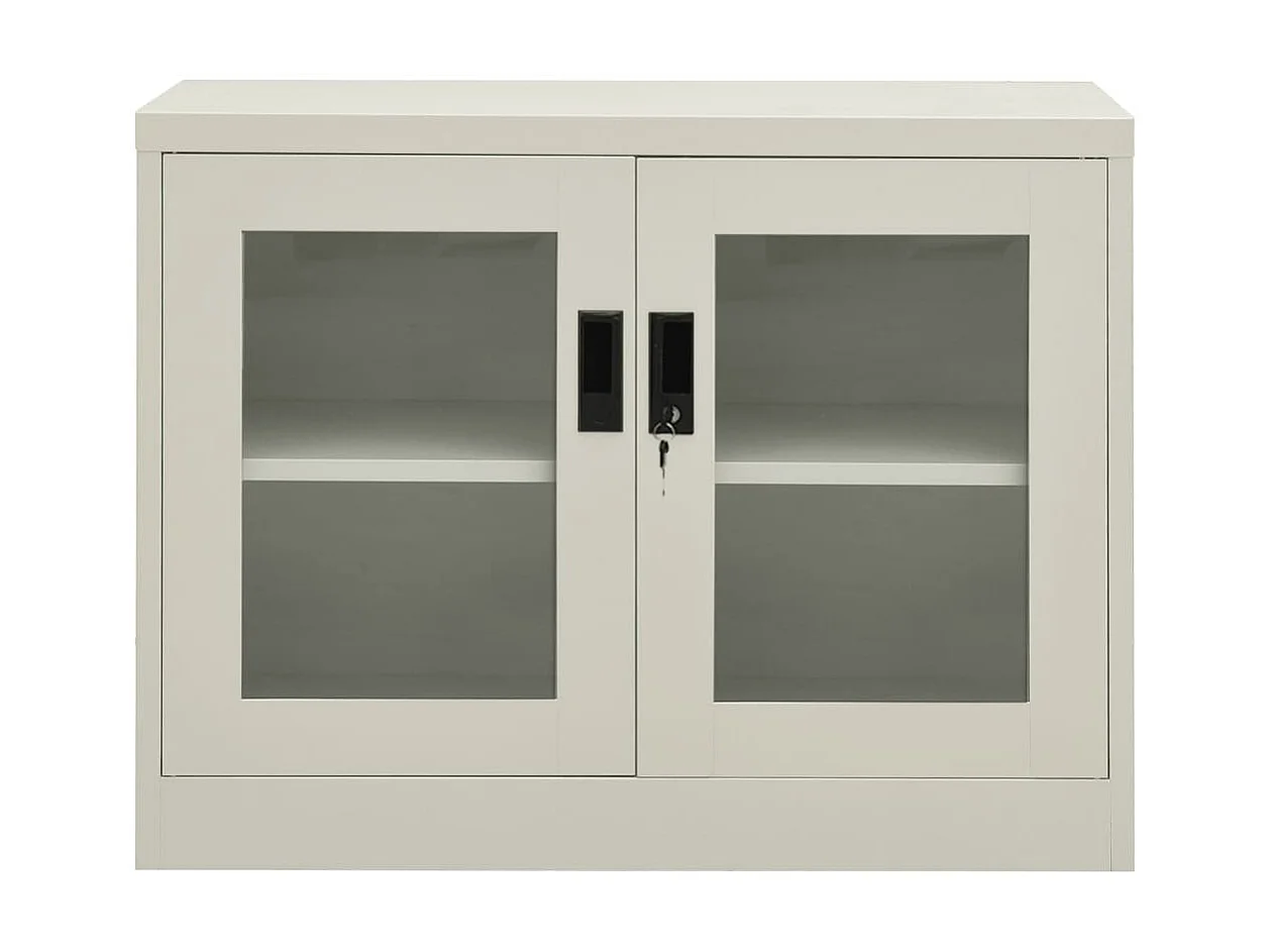 Armoire de bureau Gris clair 90x40x70 Acier