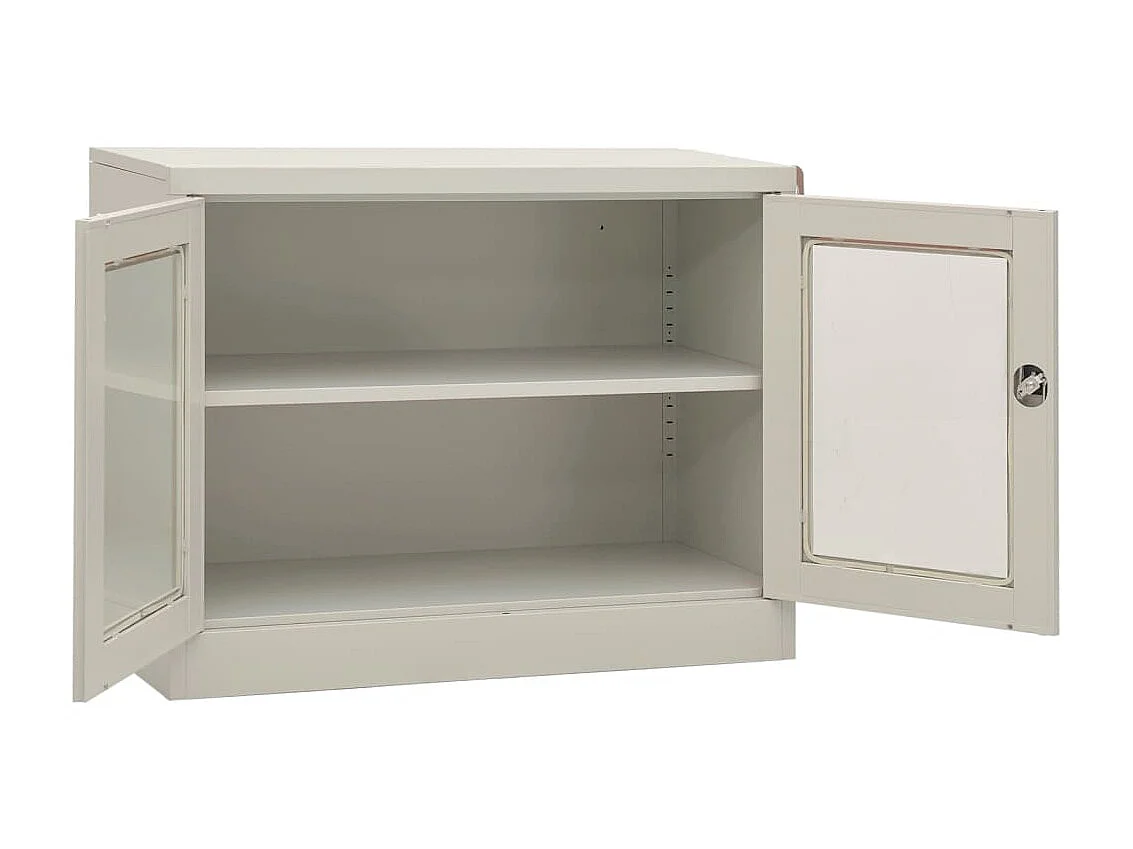 Armoire de bureau Gris clair 90x40x70 Acier
