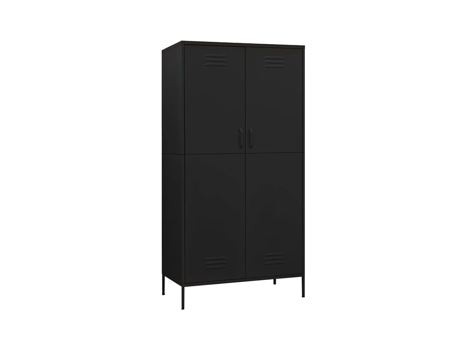 Garde-robe Noir 90x50x180 Acier
