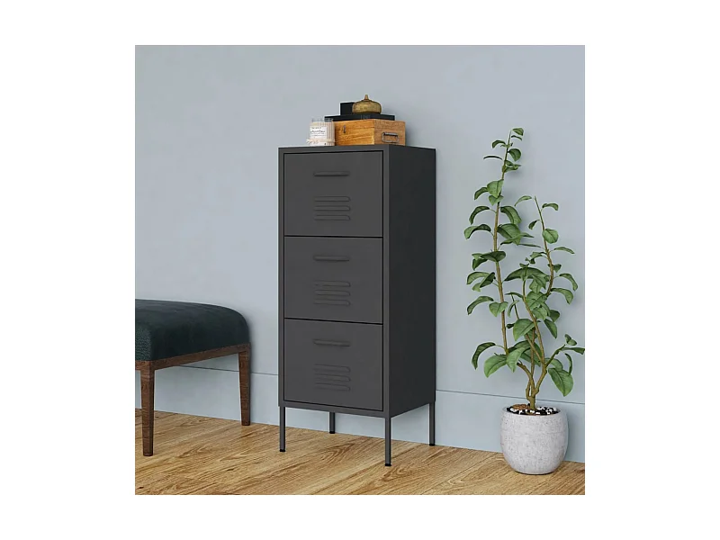 Armoire de rangement Anthracite 42,5x35x101,5 Acier