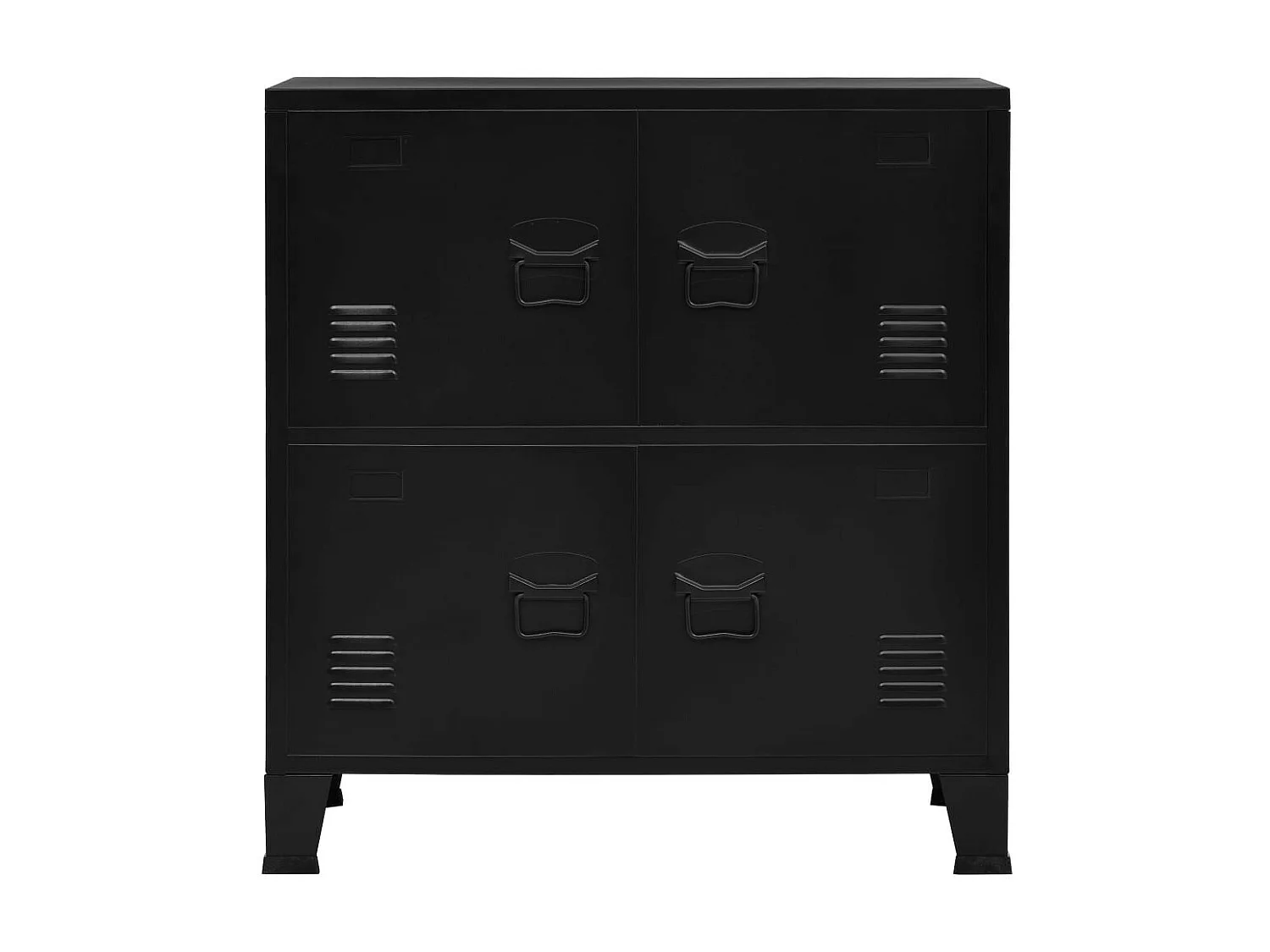 Classeur industriel avec 4 portes Noir 75x40x80 Acier