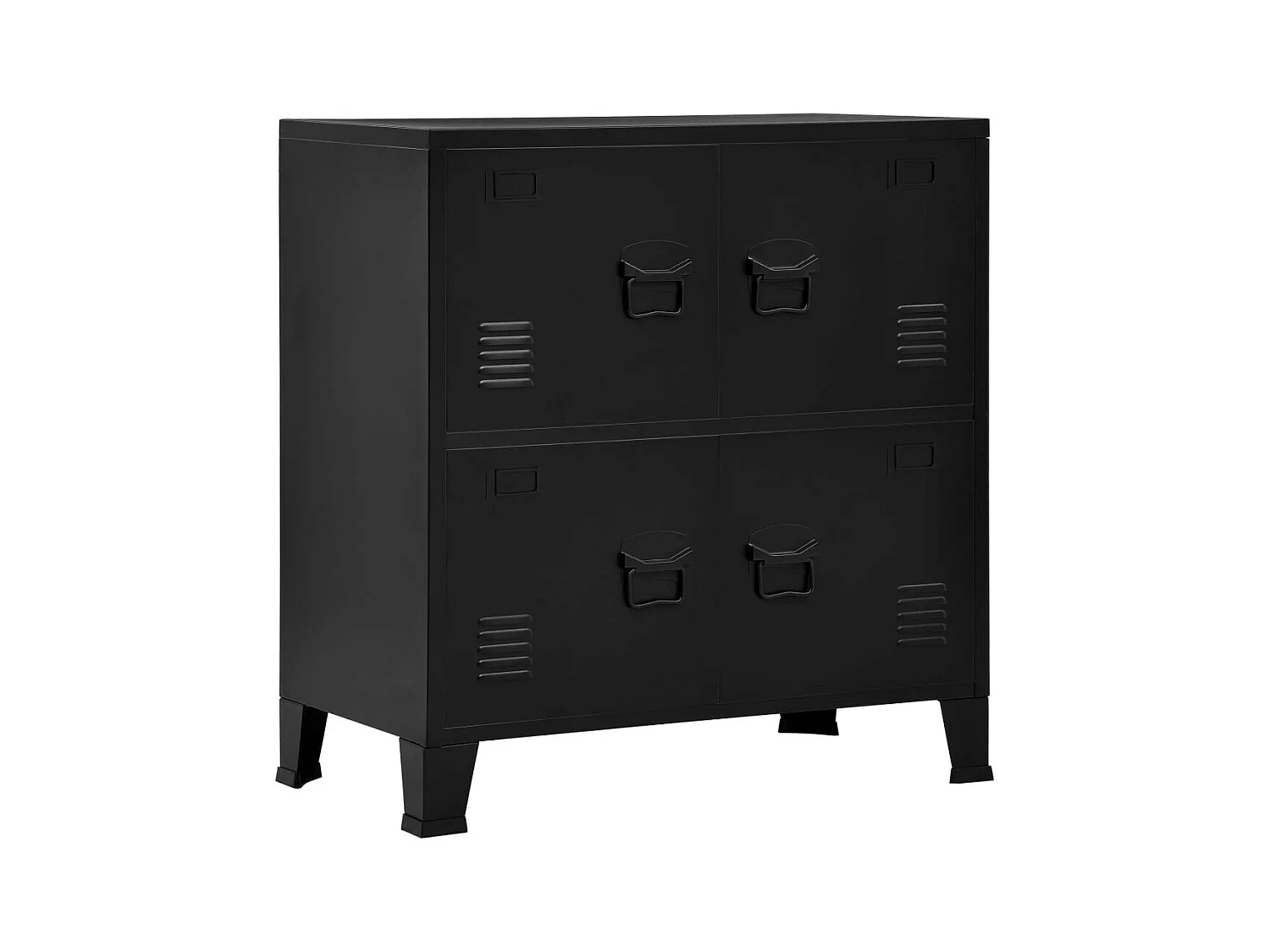 Classeur industriel avec 4 portes Noir 75x40x80 Acier