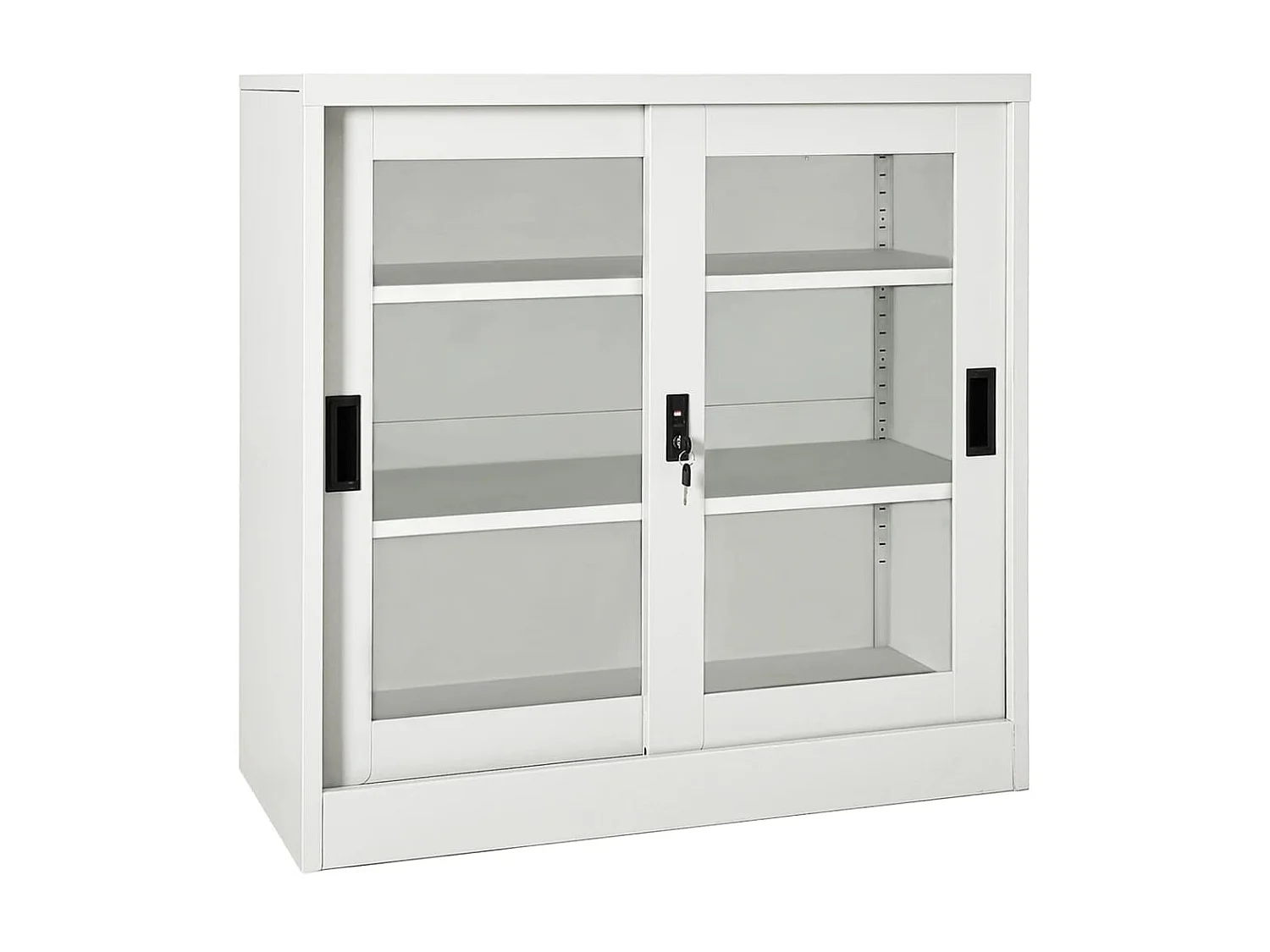 Armoire à portes coulissantes Gris clair 90x40x90 Acier