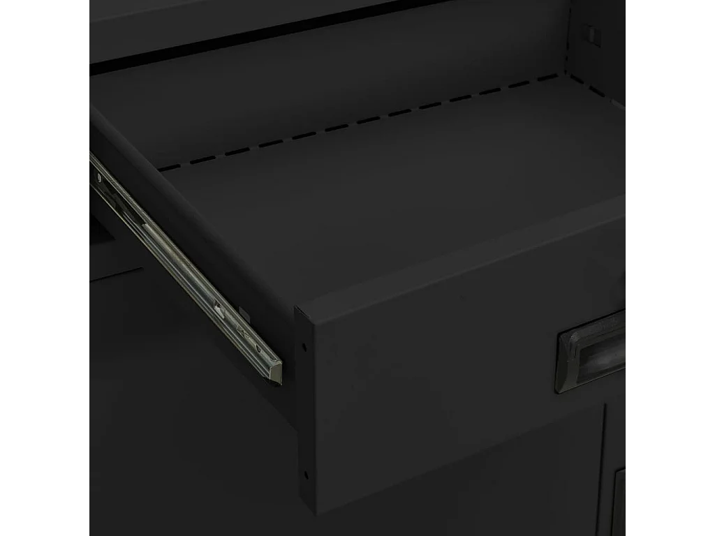 Armoire de bureau et jardinière Anthracite 90x40x125 Acier 2