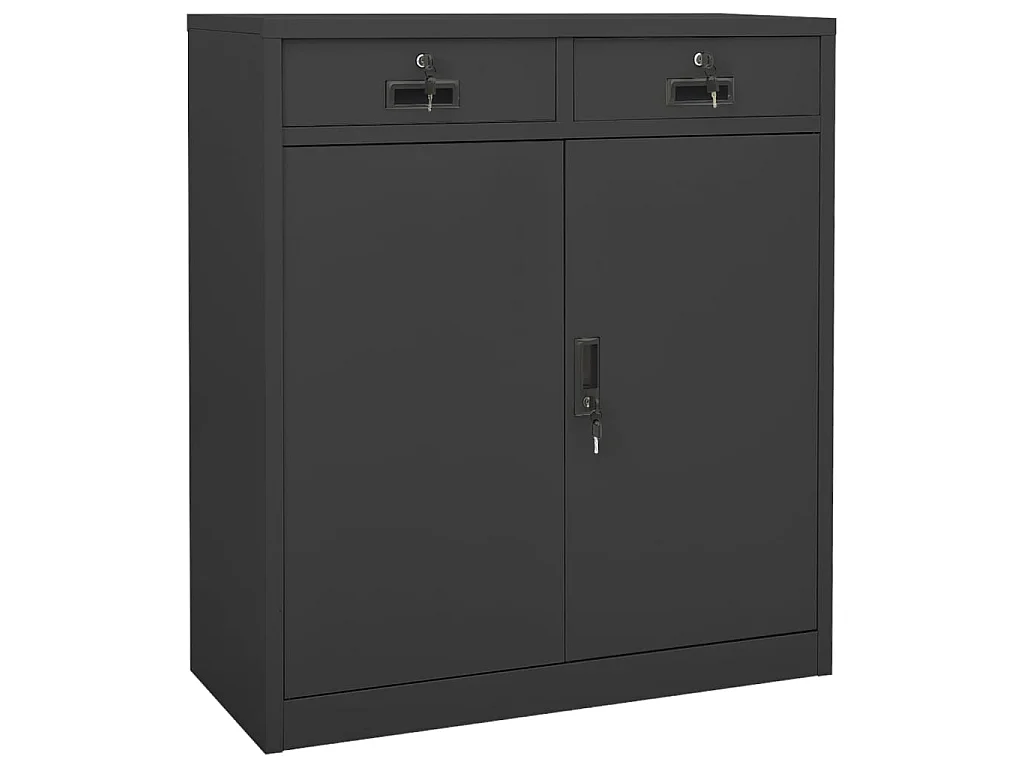Armoire de bureau et jardinière Anthracite 90x40x125 Acier 2