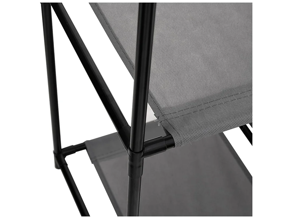 Armoire de rangement 4 paniers en tissu Gris 63x30x71 Acier