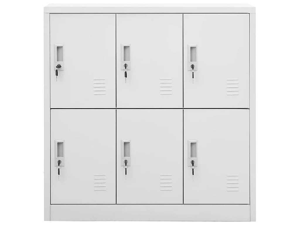 Armoires à casiers 2 pcs Gris clair 90x45x92,5 Acier 3