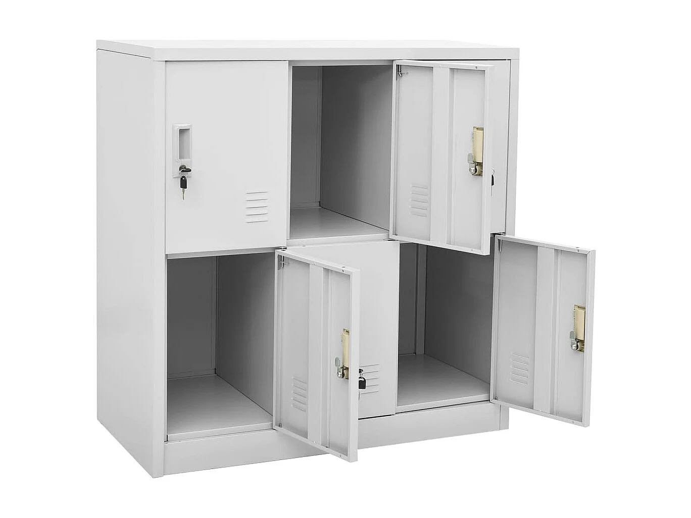 Armoires à casiers 2 pcs Gris clair 90x45x92,5 Acier 3