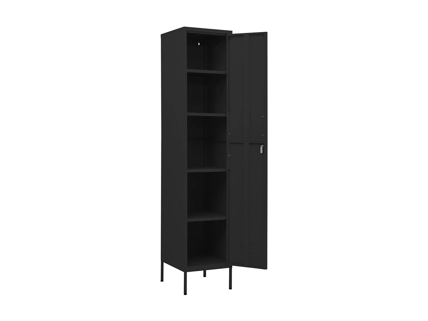 Armoire à casiers Noir 35x46x180 Acier