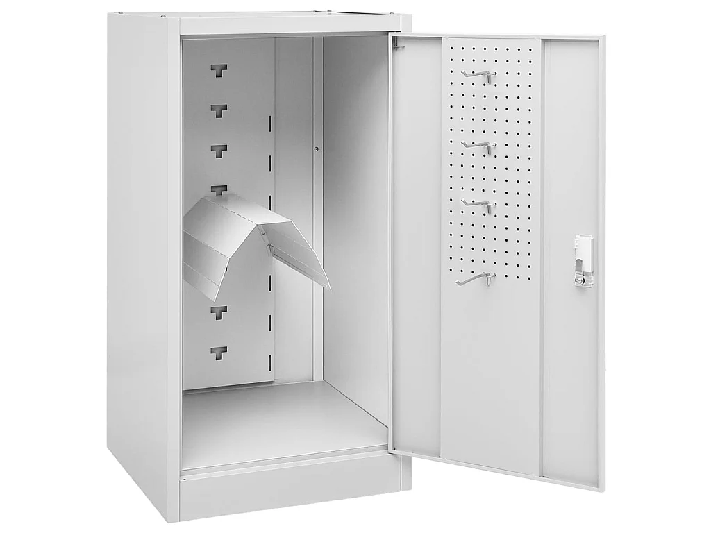 Armoire à selles Gris clair 53x53x105 Acier