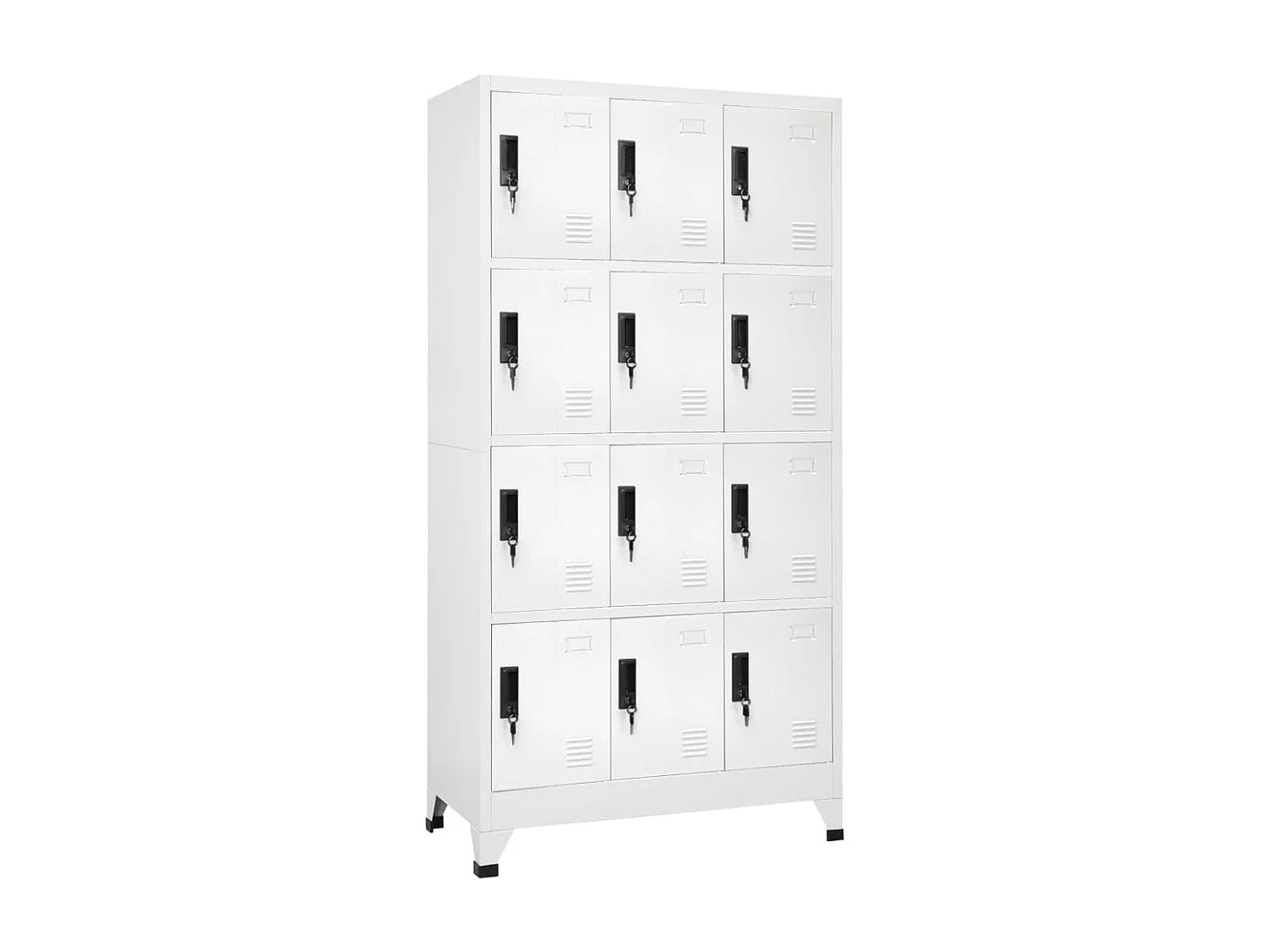 Armoire à casiers Blanc 90x45x180 Acier