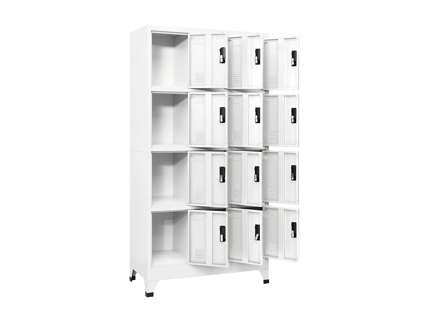 Armoire à casiers Blanc 90x45x180 Acier