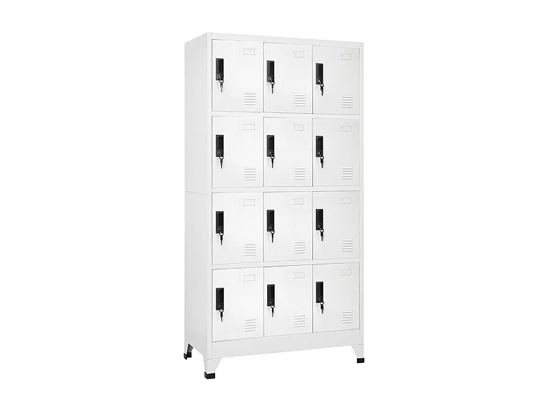Armoire à casiers Blanc 90x45x180 Acier