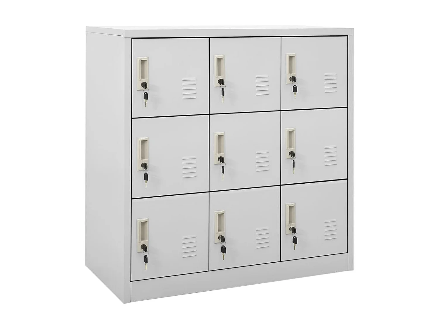 Armoires à casiers 2 pcs Gris clair 90x45x92,5 Acier