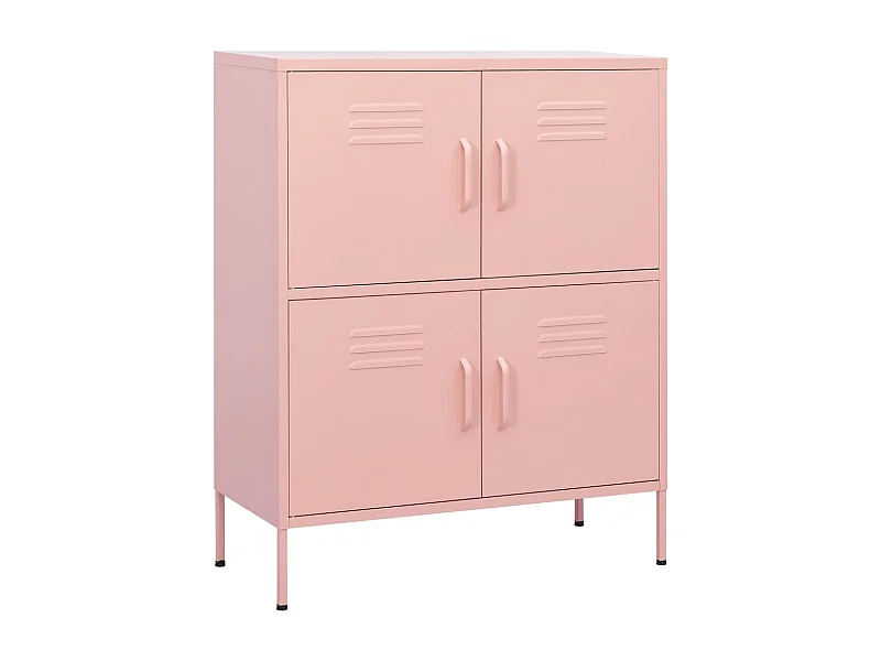 Armoire de rangement Rose 80x35x101,5 Acier