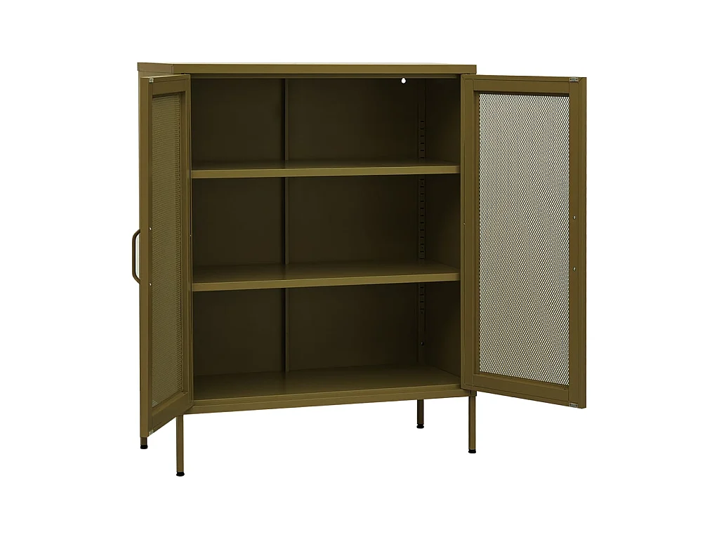 Armoire de rangement Vert olive 80x35x101,5 Acier 2