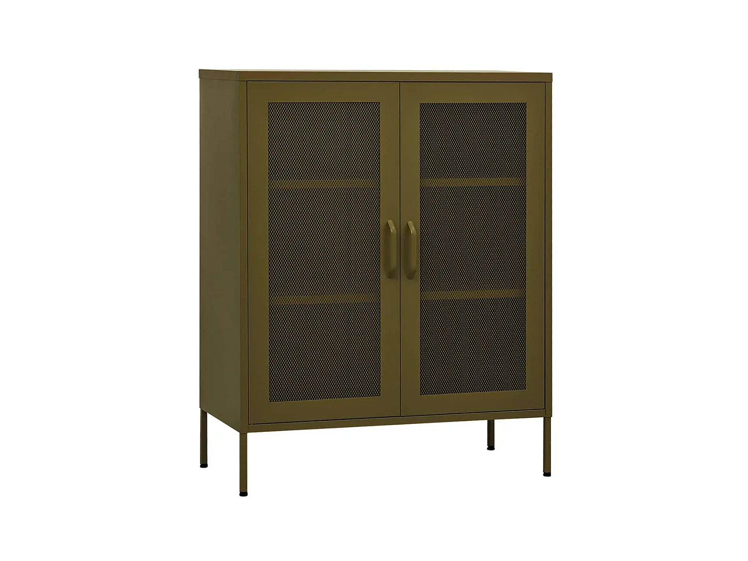 Armoire de rangement Vert olive 80x35x101,5 Acier 2