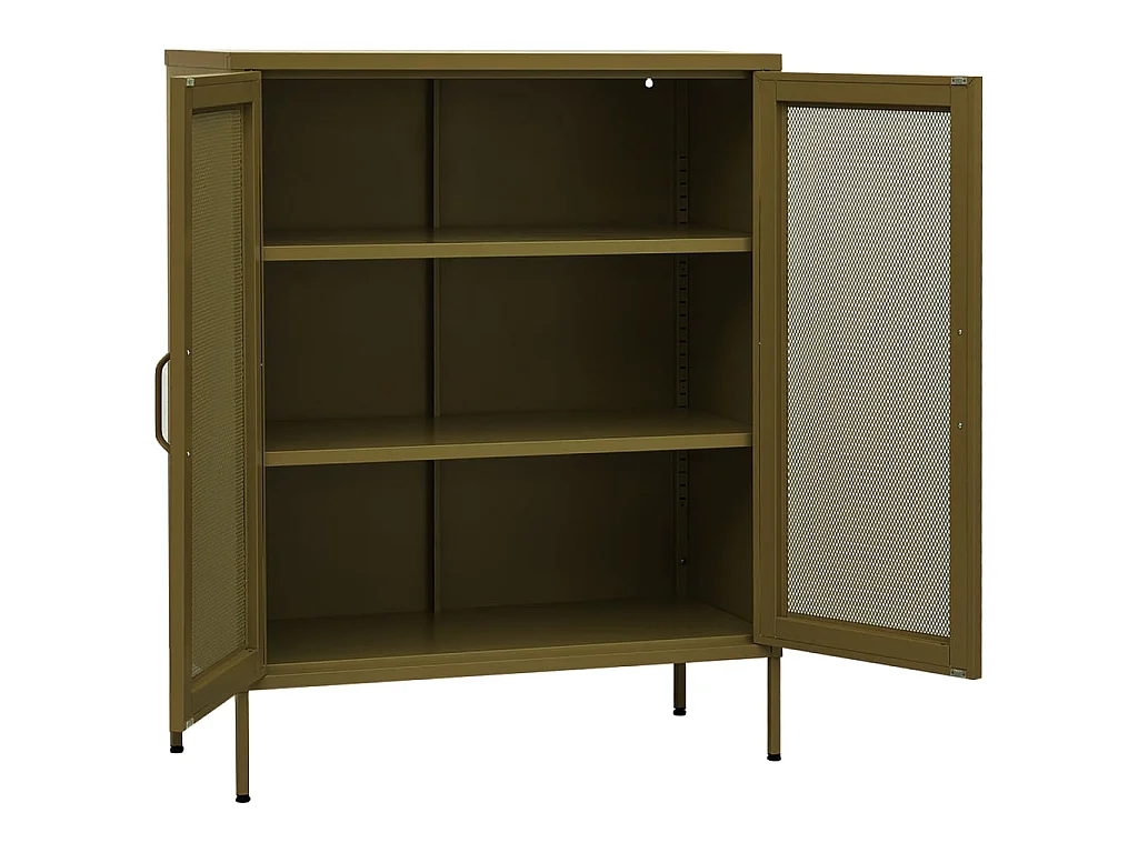 Armoire de rangement Vert olive 80x35x101,5 Acier 2