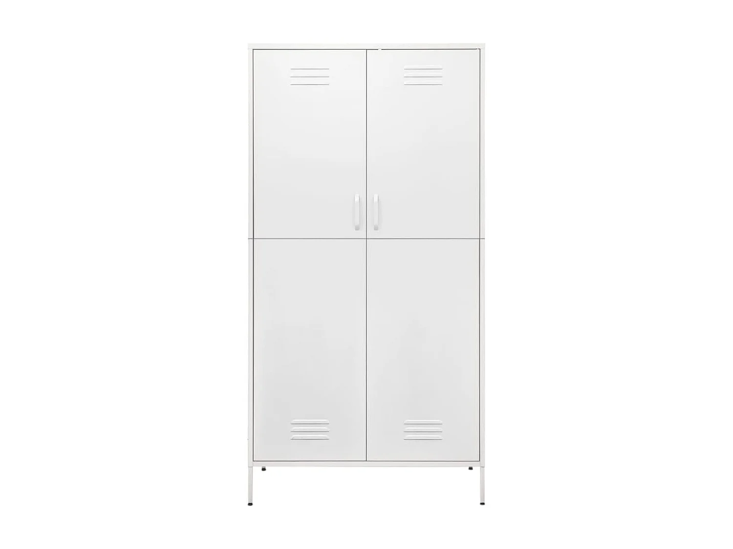 Garde-robe Blanc 90x50x180 Acier