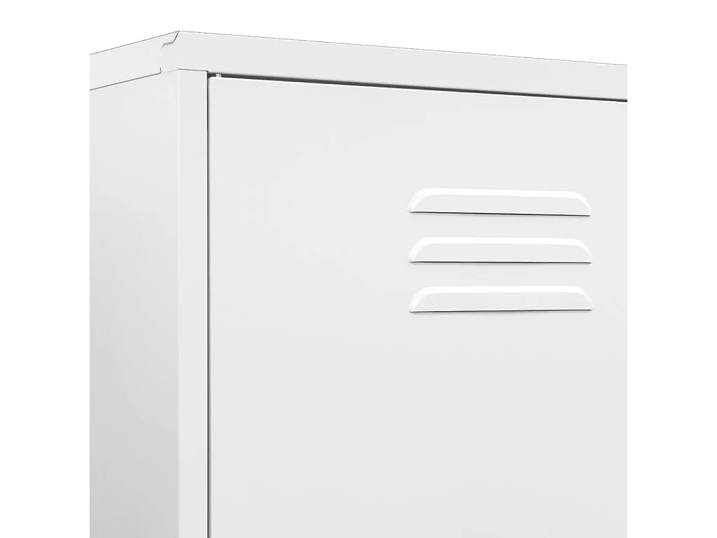 Garde-robe Blanc 90x50x180 Acier