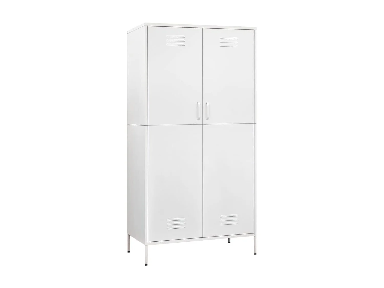 Garde-robe Blanc 90x50x180 Acier